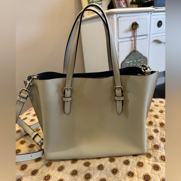 Coach CF333 Gray Leather Mollie Tote New Without Tag - Picture 2 of 7